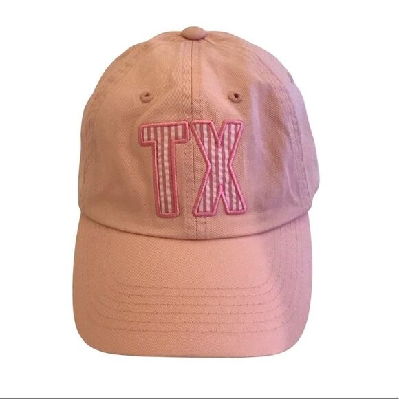Women's Home Free Pink Texas Seersucker Plaid Print Hat - Picture 1 of 12